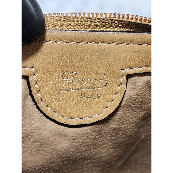 GUCCI Vintage Canvas Leather Boston GG Monogram Satchel Bag Brown/Beige - Picture 4 of 13